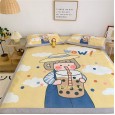 Sweet girl ice silk mat three-piece 900D ice soft silk health soft mat machine washable folding mat mat