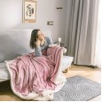 Double-layer thickened lamb velvet blanket double flannel blanket sofa blanket coral velvet blanket multi-function quilt blanket