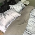 Hot-selling home textile marble pattern three or four sets without bed linen kit