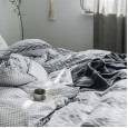 New Nordic Stripe Simple Style Bed Sheet Four-piece Bedding