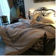 60 pieces of brushed cotton four-piece thickened autumn and winter embroidered cotton 1.8m bed solid color simple European-style home textile bedding