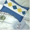 Jane European style 60 Egyptian long-staple cotton bedding cotton diamond lattice stitching embroidery simple four-piece set