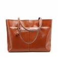 Fashionable leather handbag, shoulder bag, shopping bag, portable leather bag, simple and practical ladies bag