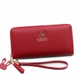New ladies wallet women long fashion clutch bag Japan and South Korea zipper lychee leaf mobile phone bag
