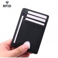 The new card holder cross pattern anti-theft brush RFID card sleeve men's fashion card holder