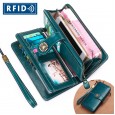 RFID antimagnetic wallet new female Korean version ladies wallet leather wallet wallet wallet large capacity clutch