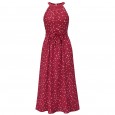 Spring and summer new women's skirt mid-length lace polka dot dress