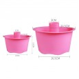 Pink full silicone series 6 inch 8 inch hollow cake mold