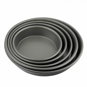 High quality dry energy aluminum alloy hard film deep pizza tray 6 inch 8 inch 9 inch QN51 / 53/54