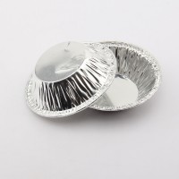 Aimanwu Disposable Foil Tart Mold Round Egg Tart Cup Aluminum Foil Egg Tart Bottom Support (250 pcs / piece)