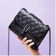 Leather handbags messenger bag female new shoulder bag summer fashion diamond chain leather cowhide ladies bag