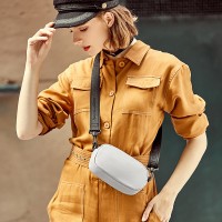 Wide shoulder strap explosive female bag Korean casual small bag first layer leather shoulder diagonal bag new lychee small square bag