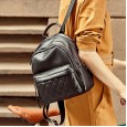 Lingge Ms. Backpack First layer cowhide backpack female new leather women bag leather bag travel backpack school bag