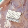 Spring and summer small bags new fashion leather shoulder bag diamond chain diagonal small square bag female bag
