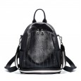 Leather shoulder bag female summer new fashion school bag casual wild first layer cowhide small backpack female bag