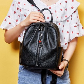 Backpack women new fashion wild first layer cowhide large capacity ladies backpack leather soft leather college style