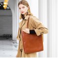Summer new cowhide female bag fashion ladies bag simple tote bag large capacity fashion portable shopping bag