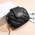 Genuine leather small fragrant female bag new fashion wild messenger small bag ladies single shoulder female bag diamond chain bag female