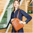 Summer new leather women's bag retro style leather shoulder bag single shoulder dual-use backpack simple atmosphere lady