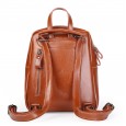 Summer new leather women's bag retro style leather shoulder bag single shoulder dual-use backpack simple atmosphere lady