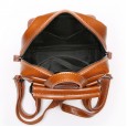 Summer new leather women's bag retro style leather shoulder bag single shoulder dual-use backpack simple atmosphere lady