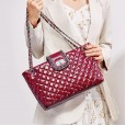 Korean version of the new fashion leather women's bag small bag small fragrance wind diamond chain bag fashion shoulder messenger bag
