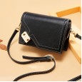 Spring and summer leather handbags new lychee pattern Korean fashion slung shoulder new bag leather small square bag