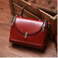 Spring and summer new cowhide female bag fashion doctor bag oil wax cowhide shoulder portable messenger ladies bag