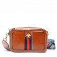 Genuine leather handbags women spring and summer new shoulder bag fashion small bee wide shoulder strap leather messenger little fairy party bag