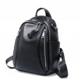 Leather backpack women bag autumn and winter new Korean fashion first layer cowhide large capacity backpack double zipper travel bag