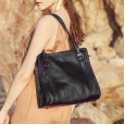 Spring and summer new fashion hot all-match simple first layer cowhide leather casual handbag shoulder bag female bag