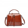 Cowhide small bag new tide crossbody bucket small bag explosion models retro oil wax leather female bag clutch bag