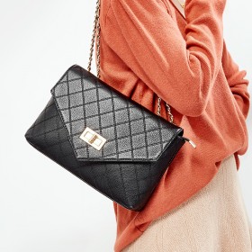 Genuine leather handbags new small fragrance wind embroidery leather cowhide handbags fashion diamond chain shoulder bag