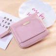 Summer new wallet female leather coin purse female fashion simple card position short leather wallet