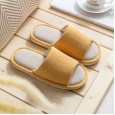 Cotton and linen slippers female summer home household cloth linen indoor home couple anti-skid four seasons spring and autumn soft bottom floor