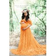 Women's lace pregnant women trailing short-sleeved one-piece dress skirt photography flying flying sleeve dress 8919