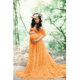 Women's lace pregnant women trailing short-sleeved one-piece dress skirt photography flying flying sleeve dress 8919