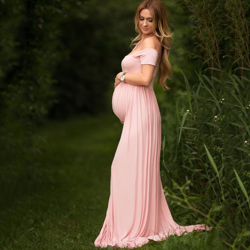 Pregnant women photo dress pregnant women open the mop dress before taking pictures 9997
