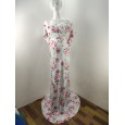 Women's Printed Pregnant Women's V-Neck Tail Dress One Piece Dress 1940