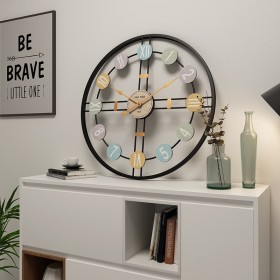 Mute simple clock modern craft iron clock living room decoration creative wall clock