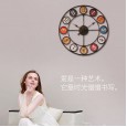 Boyida new hot personality creative iron clock retro wall clock living room study wall clock