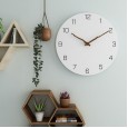 Modern minimalist fashion creative clock living room bedroom clock mute solid wood wall clock