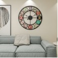 Hot-selling iron metal mute wall clock European retro living room creative clock study clock