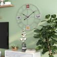 Modern simple wrought iron mute clock living room creative wall clock