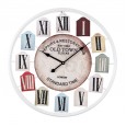 European wrought iron retro wall clock bedroom home living room European style clock diy metal hollow round clock
