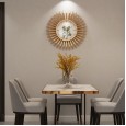 New creative clock modern stylish living room bedroom metal mute wall clock cafe personality wall clock