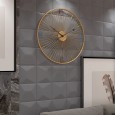 European style best selling creative wall clock living room mute clock round iron clock