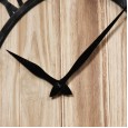Personalized iron wood living room wall clock creative retro study bedroom clock fashion simple clock