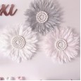 Nordic style feather wall decoration flower plate conch ornaments children's room decorations handmade creative wall decoration