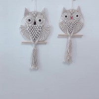Nordic style round owl wall decoration children's room decorations handmade creative ornaments home wall decoration